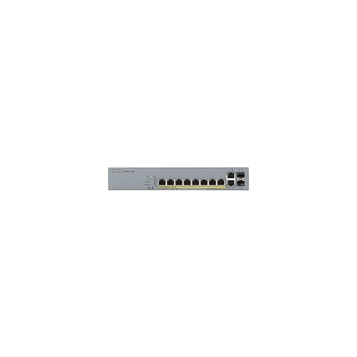 GS1350-12HP - Commutateur - intelligent - 8 x 10/100/1000 (PoE+) + 2 x 10/100/1000 (liaison montante) + 2 x Gigabit SFP (liaison