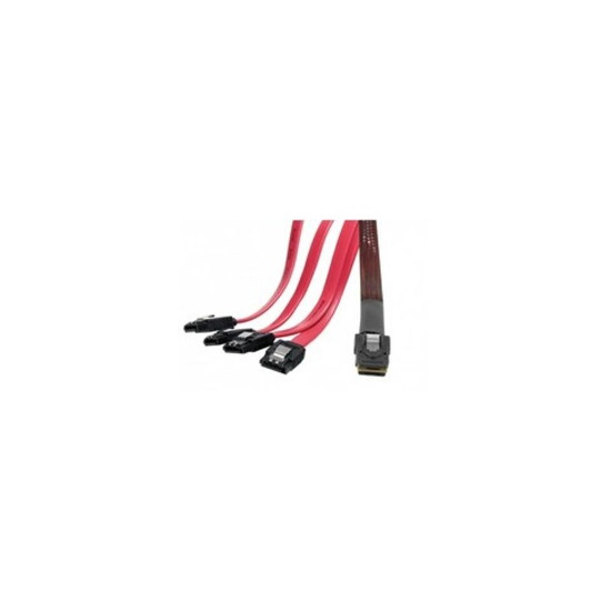 Cordon MiniSAS vers 4 SATA 50 cm