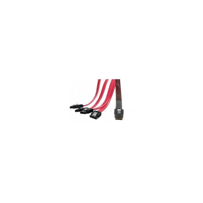 Cordon MiniSAS vers 4 SATA 50 cm