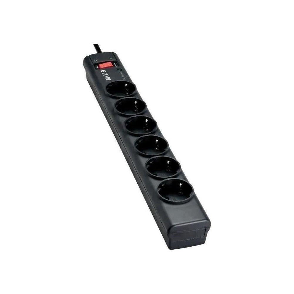 Multiprise/Parafoudre - EATON Protection Strip 6 DIN - PS6D - 6 prises DIN européennes - Noir