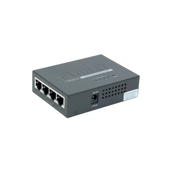 Injecteur PoE 4 Ports RJ45 802.3at - 120W