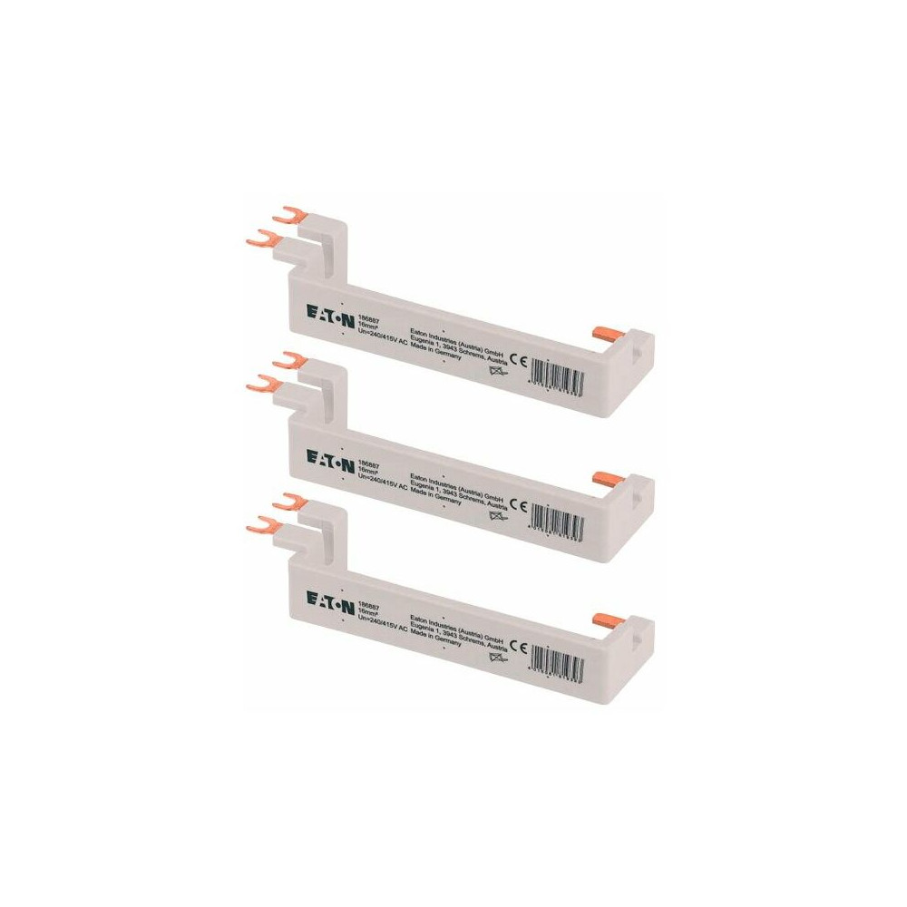 Lot de 3 barres de pontage verticale Eaton 16mm²