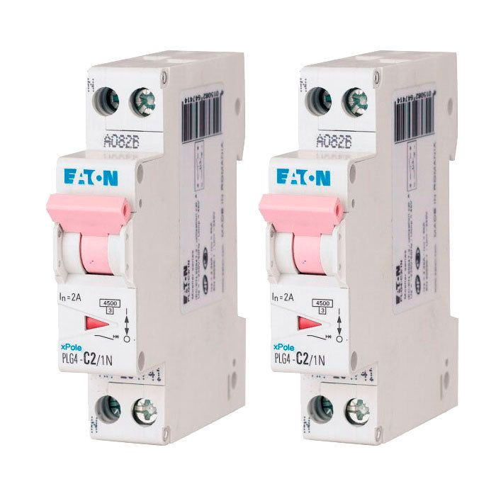 Disjoncteur modulaire - EATON - PLG4 - 2A - Courbe C - Rose