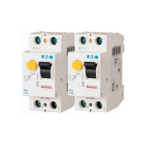 Lot De 2 Interrupteurs Différentiels 40a Pfgm, 30ma Type A Eaton