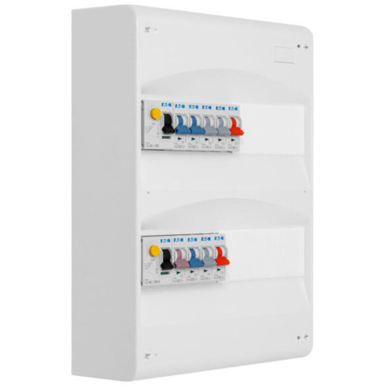 Tableau 2 Rangées Pré-équipé 1 Inter. Diff. 63a + 1 Inter. Diff. 40a + 9 Disjoncteurs - Eaton