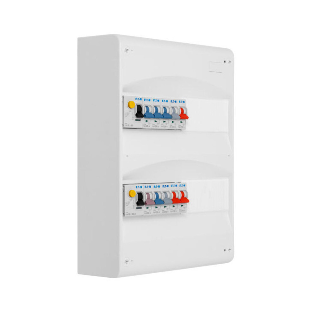 Tableau 2 Rangées Pré-équipé 2 Inter. Diff. 63a + 10 Disjoncteurs - Eaton