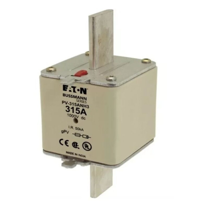 Eaton - Bussmann Pv-315anh3 Fusible Photovoltaïque 1000v Dc 315a Taille 3