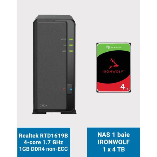 Serveur NAS Synology DiskStation DS124 - 4To