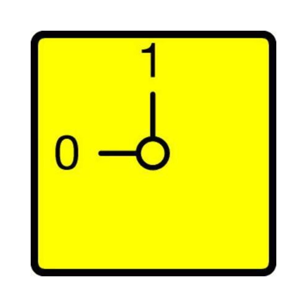 003198 front plaque de secours en, jaune pour T0, T3, P1 - Eaton