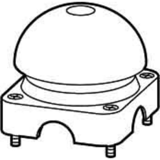 095540 partie supérieure de boîtier, gris, champignon casquette noir - Eaton