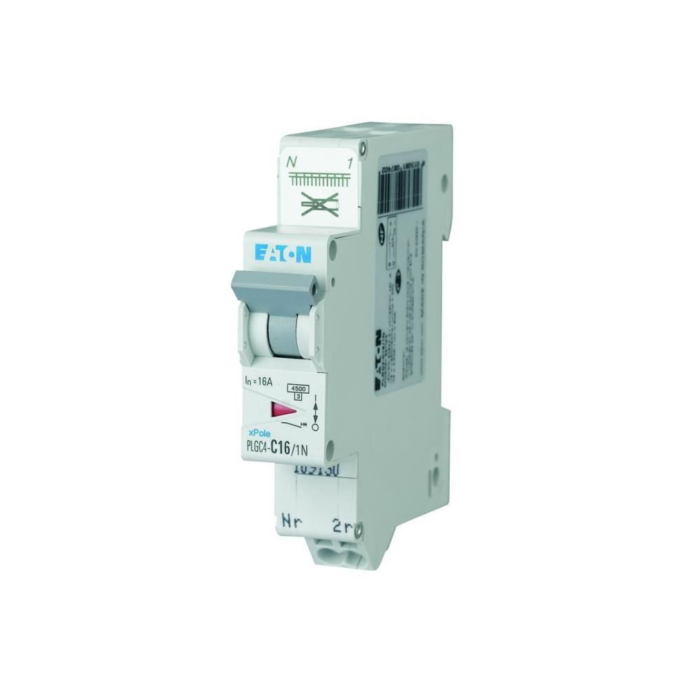 PLGC4-C16/1N - DISJ PH+N BORNE RES 16A 45KA (EN 60898) CBE C