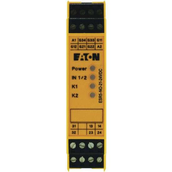 Relais De Sécurité Esr5-no-21-24vdc Eaton Tension De Fonctionnement: 24 V/dc (l X H X P) 22.5 X 99 X 114.5 Mm 1 Pc(s) Q028223
