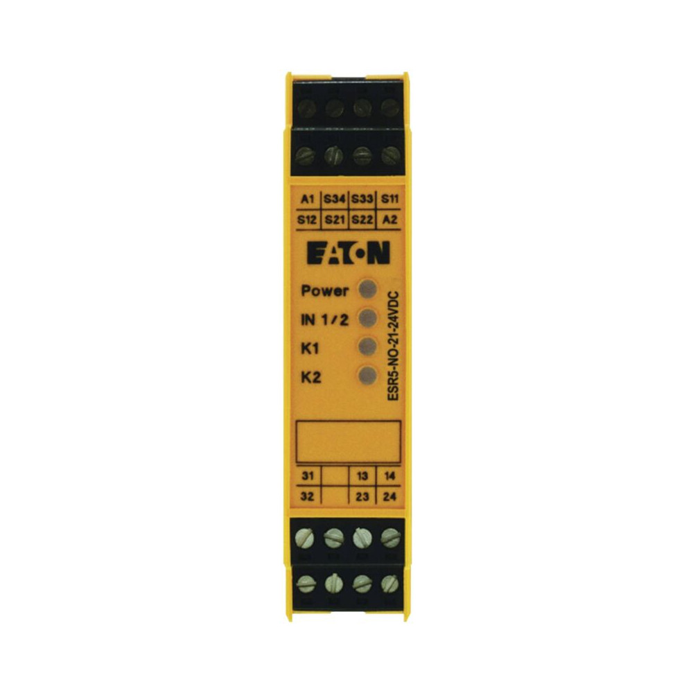Relais De Sécurité Esr5-no-21-24vdc Eaton Tension De Fonctionnement: 24 V/dc (l X H X P) 22.5 X 99 X 114.5 Mm 1 Pc(s) Q028223