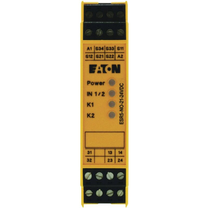 Relais De Sécurité Esr5-no-21-24vdc Eaton Tension De Fonctionnement: 24 V/dc (l X H X P) 22.5 X 99 X 114.5 Mm 1 Pc(s) Q028223
