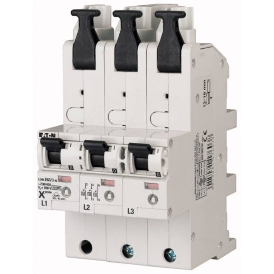 119712 Lshu-e16/3-kl Disjoncteur De Ligne Principale Triphasé 16 A 230 V, 400 V A214692 - Eaton