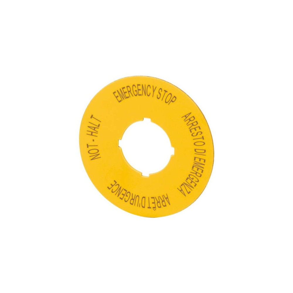 Plaque De Maintien De Secours Eaton - 60 Mm Jaune