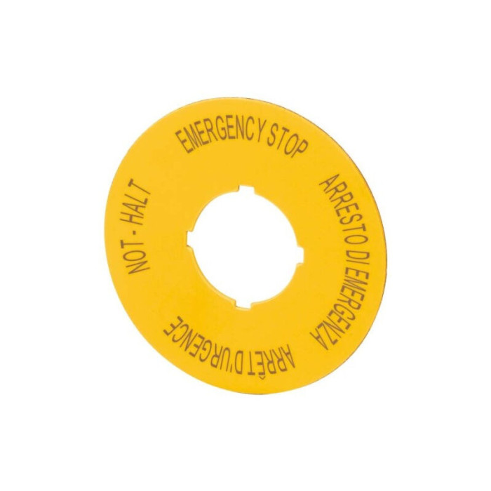 Plaque De Maintien De Secours Eaton - 60 Mm Jaune