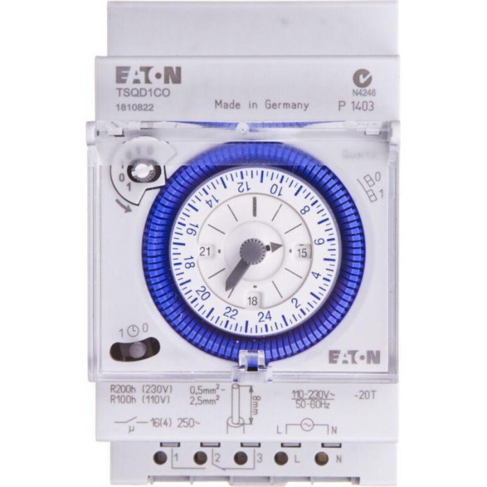 Eaton Tsqd1co Programmateur Horaire Blanc 16A