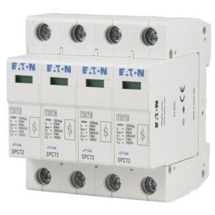 Eaton 167620 Parafoudre Enfichable, 3p + N, 280 Vac, 20 Ka