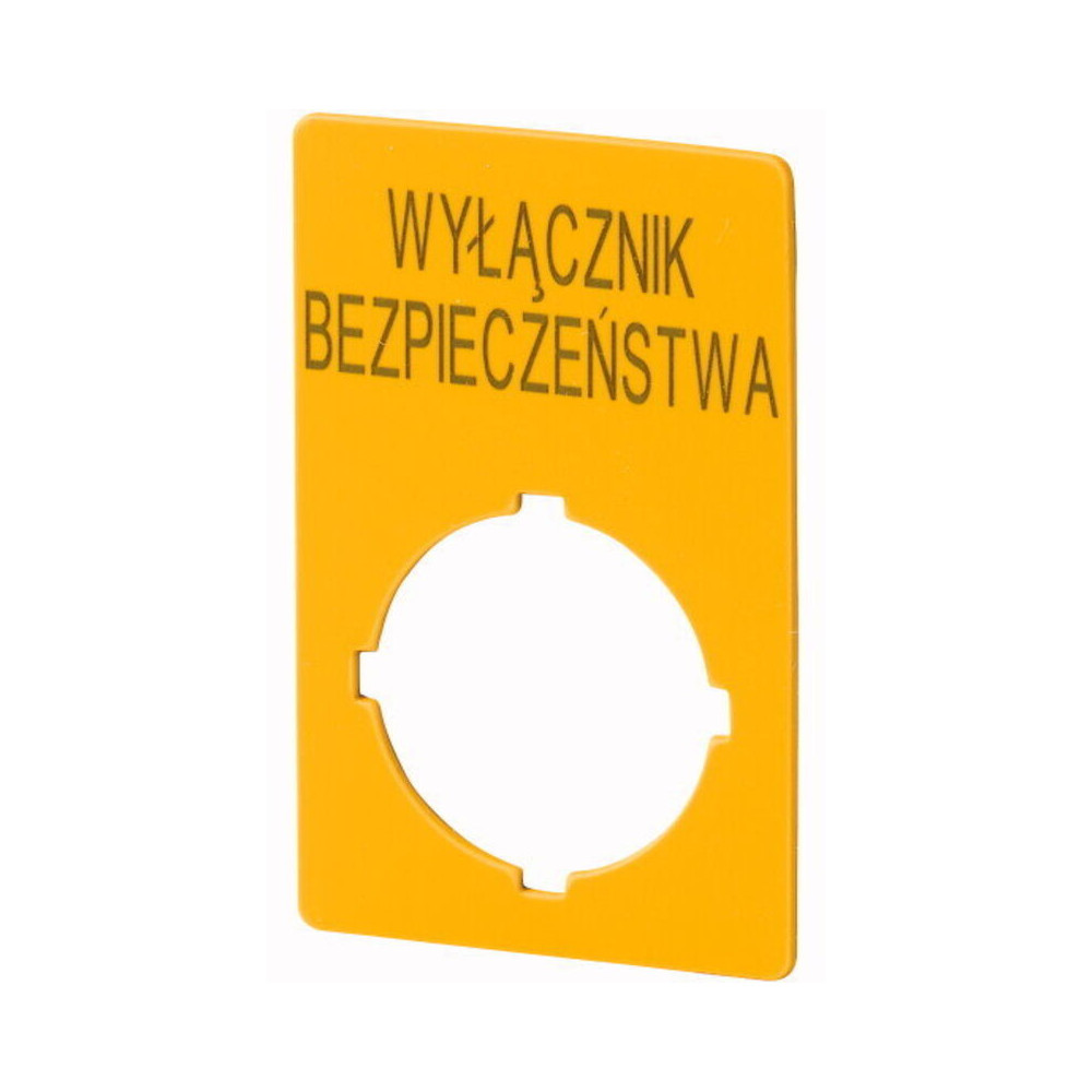 167636 Plaque De Maintien De Secours, H X B = 50 X 33 Mm, Jaune, Pol Nisch - Eaton