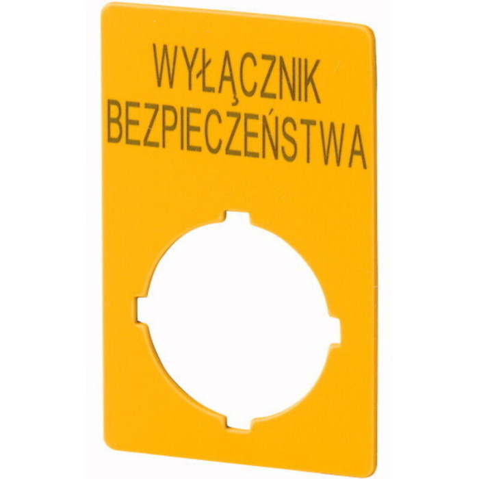 167636 Plaque De Maintien De Secours, H X B = 50 X 33 Mm, Jaune, Pol Nisch - Eaton