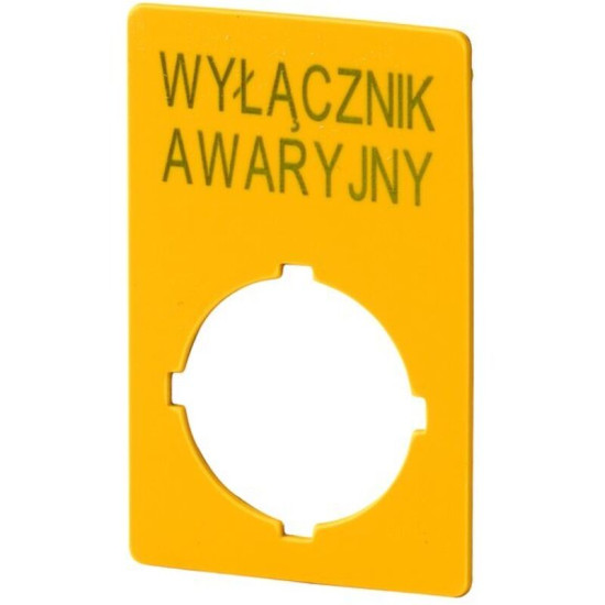 167637 Plaque De Secours En, H X B = 50 X 33 Mm, Jaune, Pol Nisch - Eaton