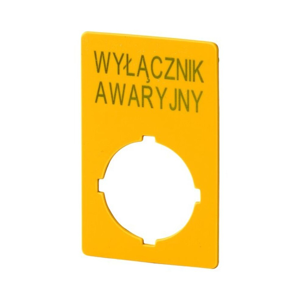 167637 Plaque De Secours En, H X B = 50 X 33 Mm, Jaune, Pol Nisch - Eaton