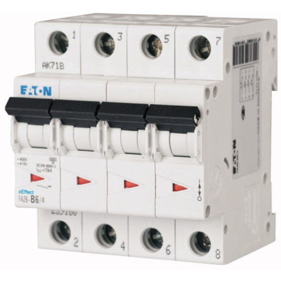 Eaton - Disjoncteur Moeller 4p, 10a, Montage Rail Din ( Prix Pour 1 )