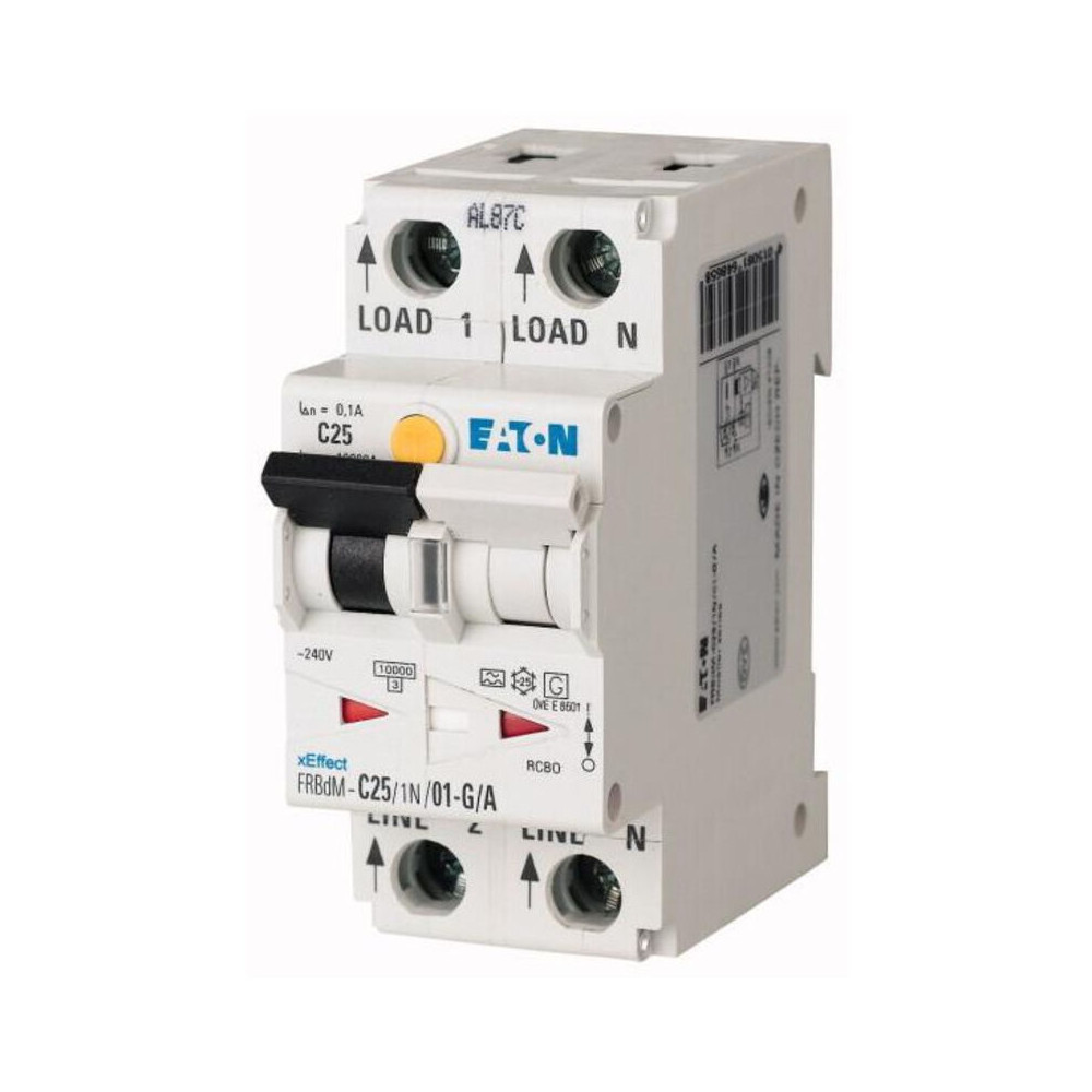 Disjoncteur Différentiel Électronique Frbdm 30ma Courbe C 1p+n Type G/a 13a Eaton Frbdm-c13/1n/003-g/a