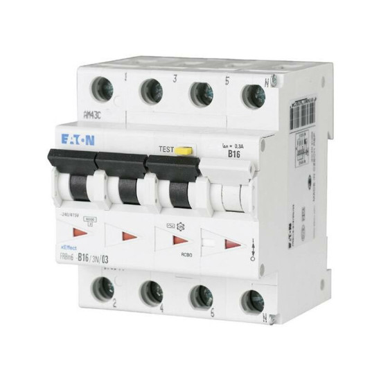 Eaton 170997 Interrupteur Différentiel/disjoncteur De Protection 4 Pôles 10 A 0.03 A 415 V/ac D986481