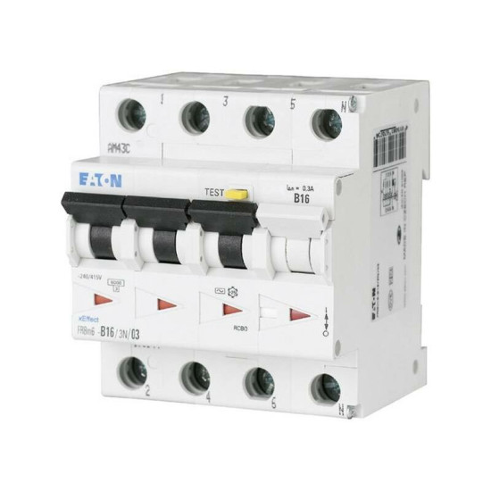 Eaton 170957 Interrupteur Différentiel/disjoncteur De Protection 4 Pôles 16 A 0.3 A 415 V/ac D986411