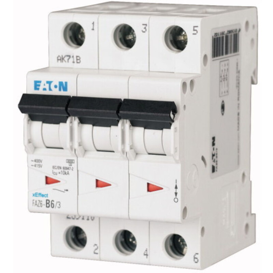 Disjoncteur Eaton Eaton Moeller 3p, 12a, Montage Rail Din ( Prix Pour 1 )