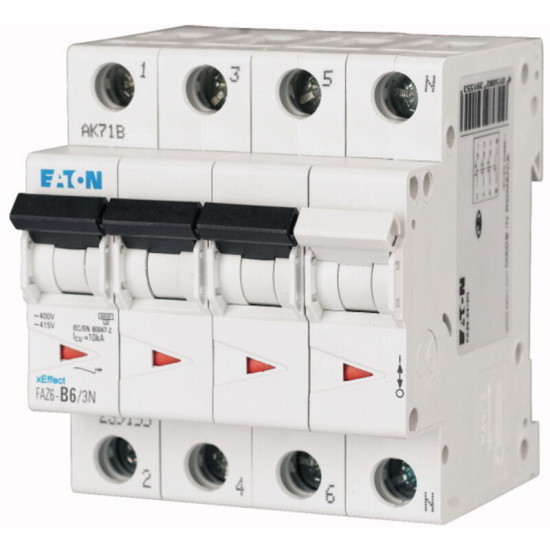 Eaton - Disjoncteur Moeller 3P+N, 2A, montage rail din ( Prix pour 1 )