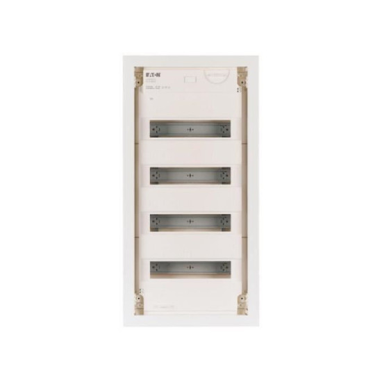 Coffret de distribution - EATON - KLV-48UPS-F - 4 rangées - porte métallique plate - intérieur