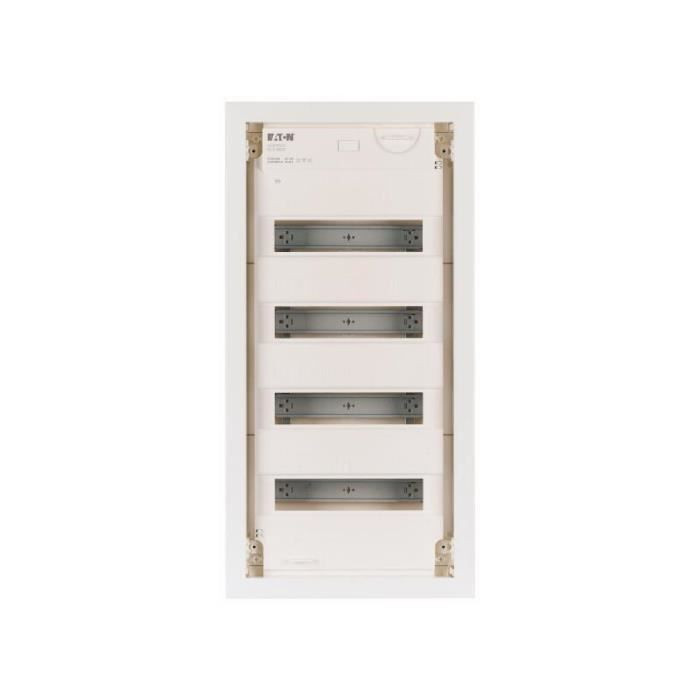 Coffret de distribution - EATON - KLV-48UPS-F - 4 rangées - porte métallique plate - intérieur