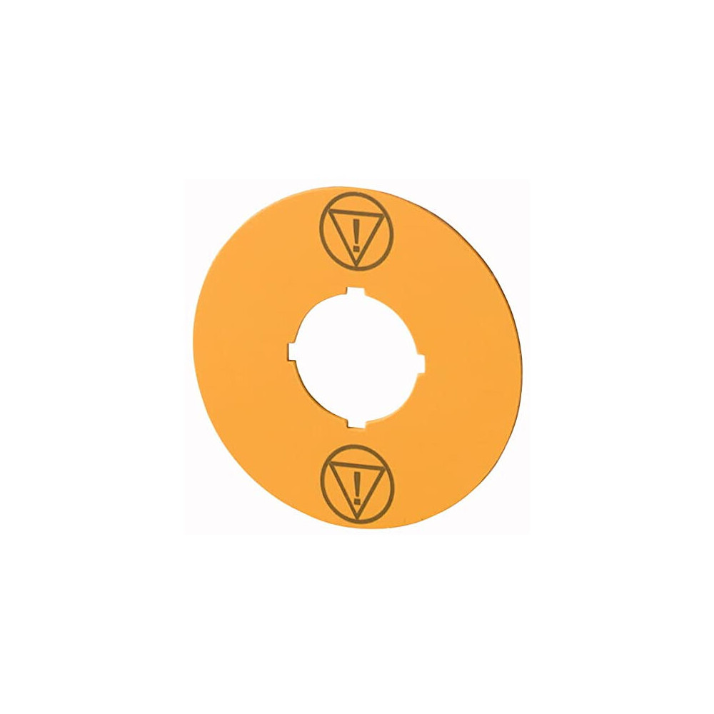 180472 Plaque De Secours En, Jaune, D = 60 Mm, Avec Symbole Iec60417-5638 - Eaton