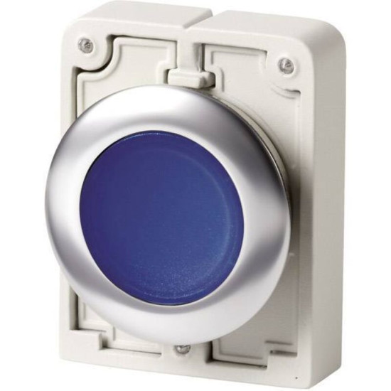 Bouton-poussoir Plat, Rond, Chromé Eaton M30c-fdl-b 182940 Bleu 1 Pc(s) X755701