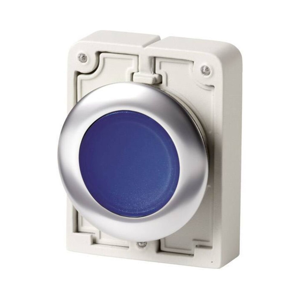 Bouton-poussoir Plat, Rond, Chromé Eaton M30c-fdl-b 182940 Bleu 1 Pc(s) X755701