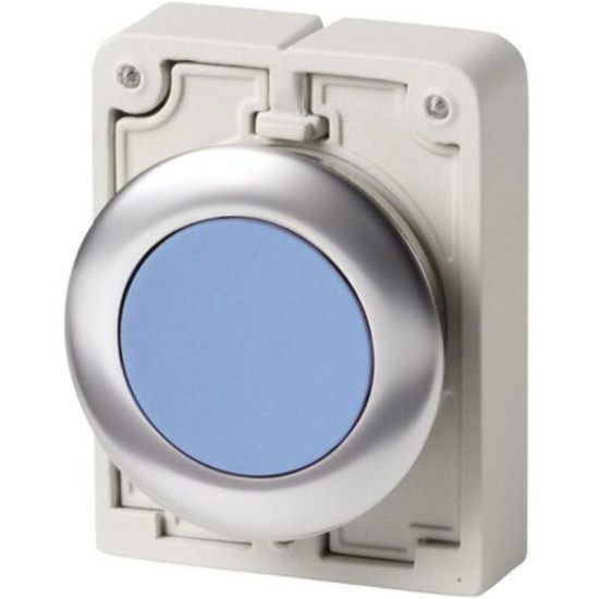 Interrupteur À Pression Plat, Rond, Chromé Eaton M30c-fdr-b 182947 Bleu 1 Pc(s)