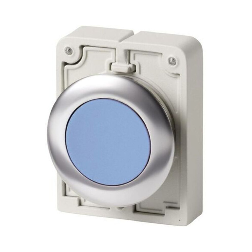 Interrupteur À Pression Plat, Rond, Chromé Eaton M30c-fdr-b 182947 Bleu 1 Pc(s)