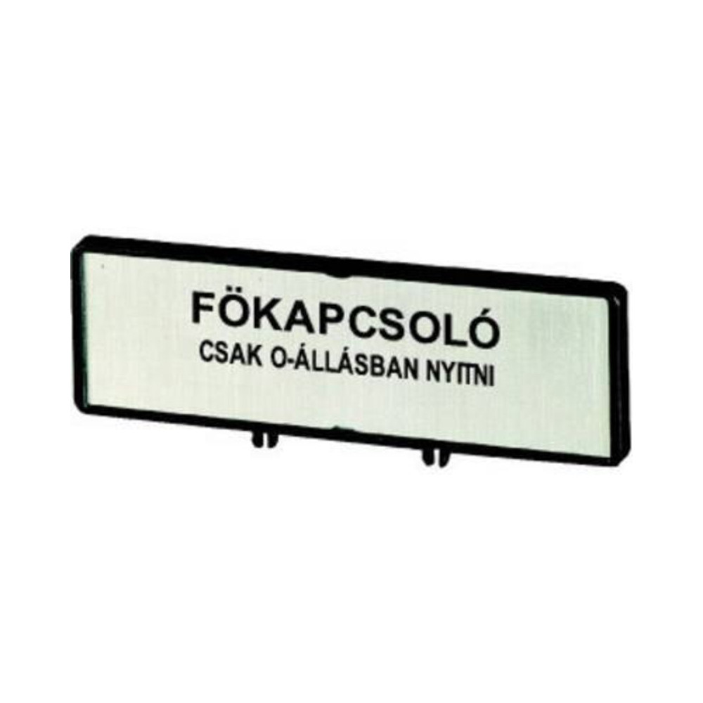 205548 Plaque, Interrupteur Principal Nur In 0 De Position Ouverte, In Hu, Pour T0, T3, P1 - Eaton