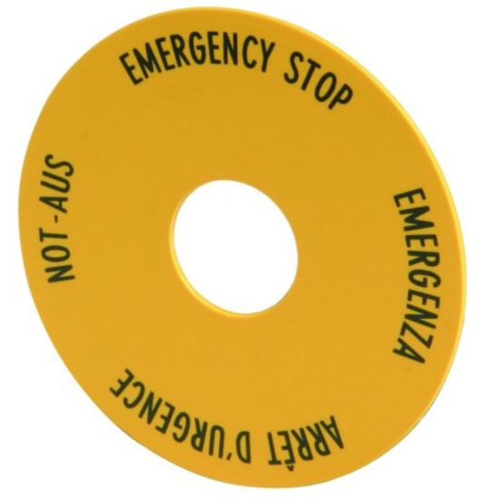 Plaque M22-xak1 Pour Bouton De Sécurité Avec Description