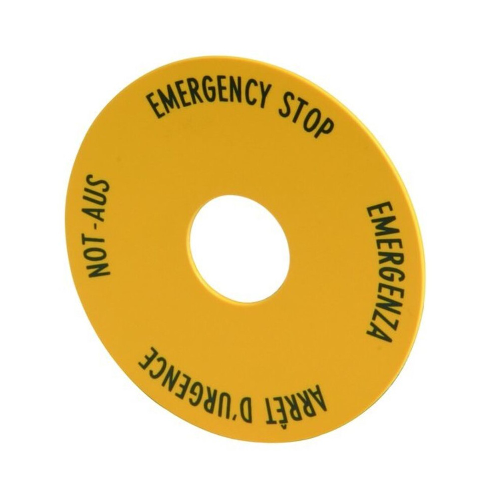 Plaque M22-xak1 Pour Bouton De Sécurité Avec Description