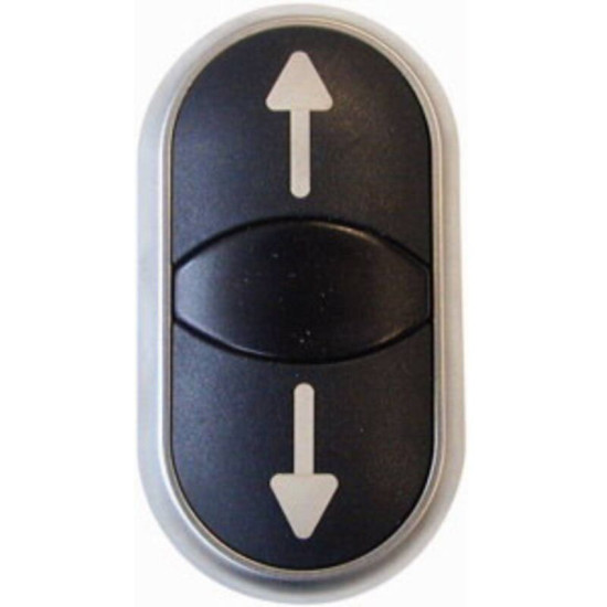 EATON 216711 Double Bouton Poussoir Noir/Blanc