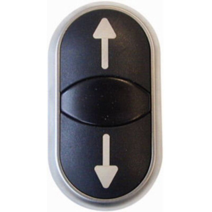 EATON 216711 Double Bouton Poussoir Noir/Blanc