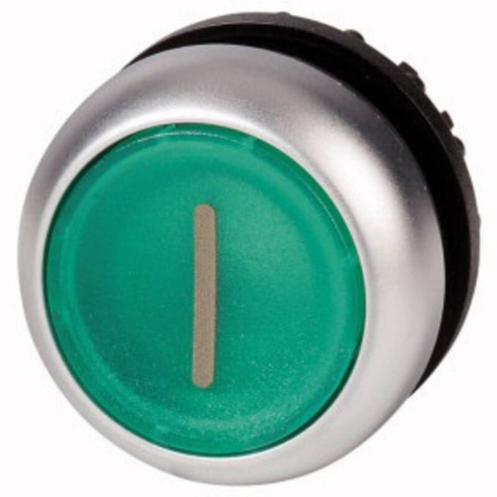 Eaton 216959 Lumineux Bouton Pression, Plat, Vert I, Rastend