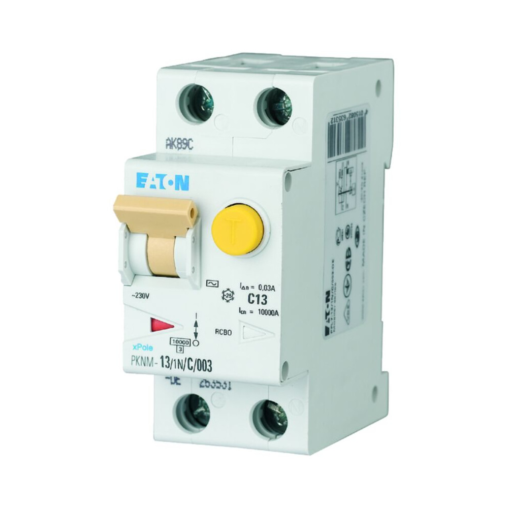 Disj. Diff. Pknm 1p+n 13a 30ma/cbe B/a 000236133 Eaton Pknm-13/1n/b/003-a-mw