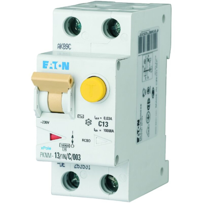 Disj. Diff. Pknm 1p+n 13a 30ma/cbe B/a 000236133 Eaton Pknm-13/1n/b/003-a-mw