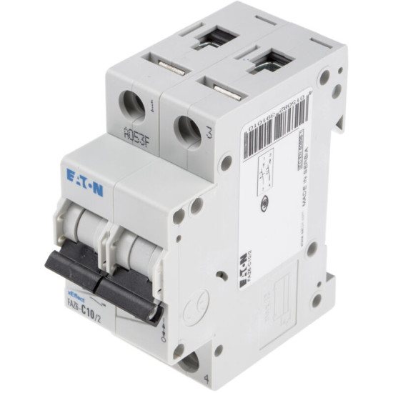 Eaton - Interrupteur Magnétothermique 10a 2-pôle 6 Ka, 2-modules 239101