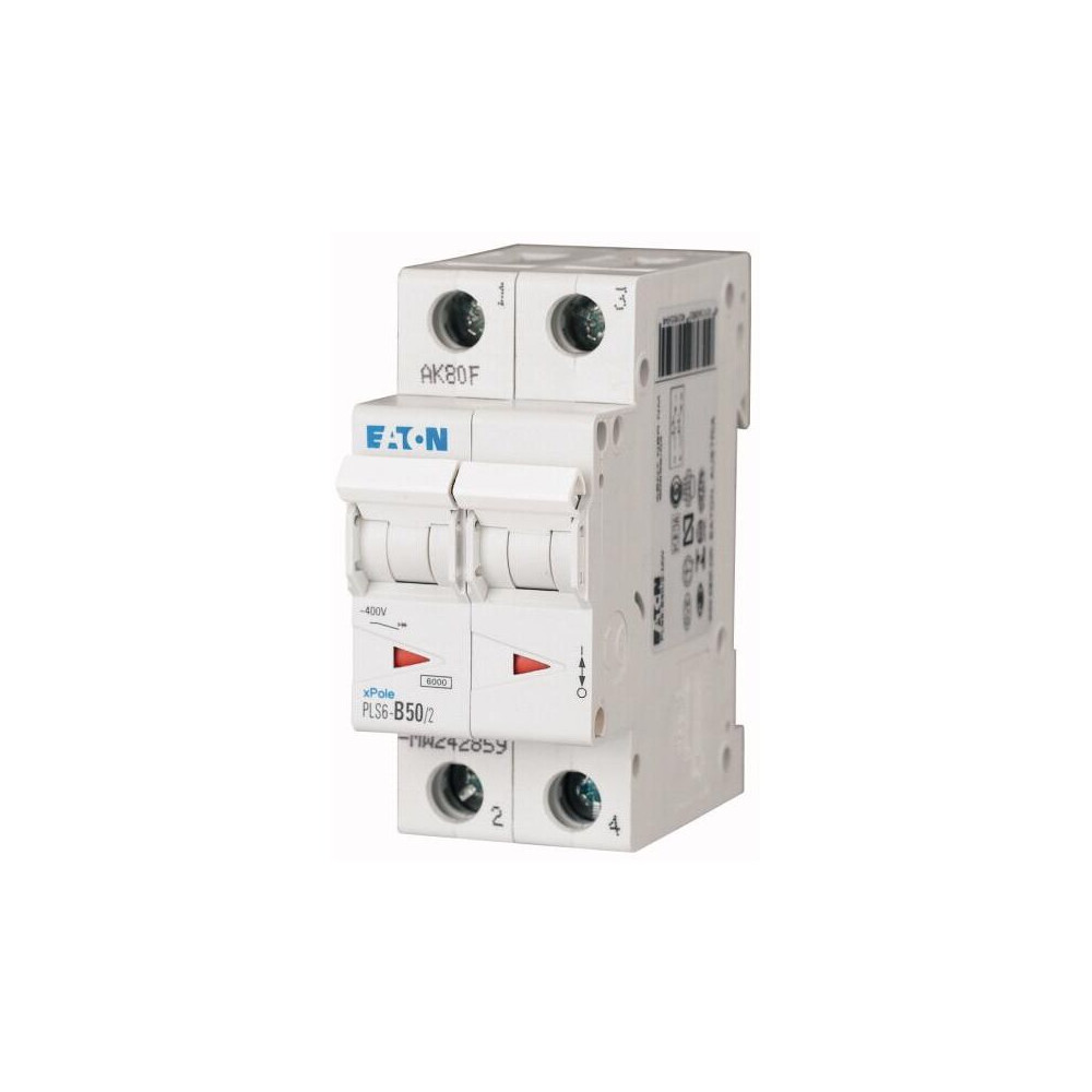 Disjoncteur Eaton PLS 2X50A 6kA - Protection Électrique